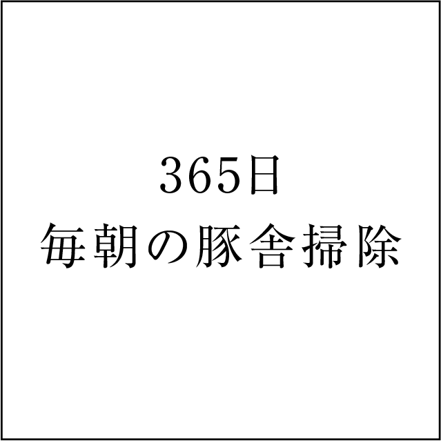 共立ファームのこだわり・365日毎朝の豚舎掃除